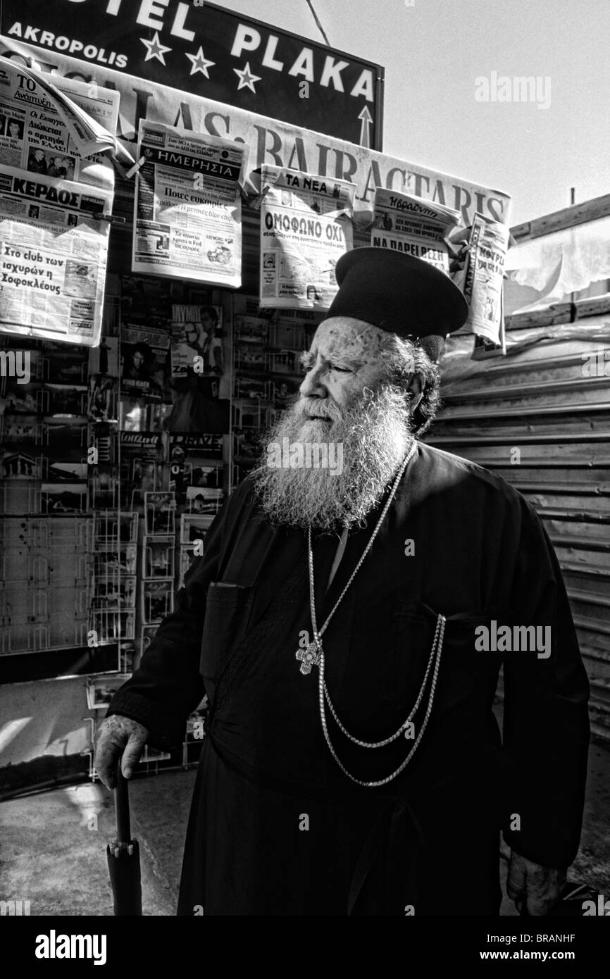 Greece orthodox priest Black and White Stock Photos & Images Alamy