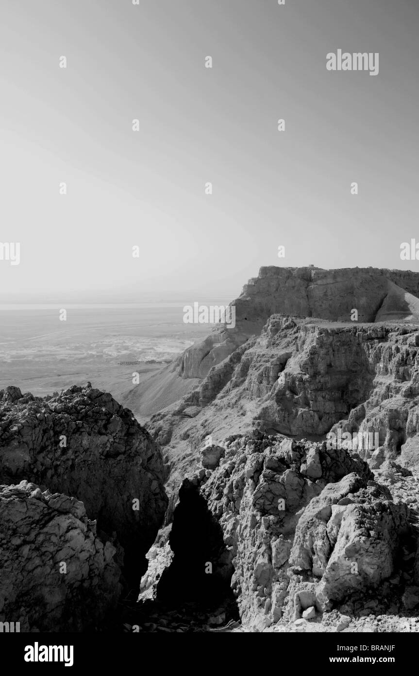 Masada view towards the Dead sea Stock Photo