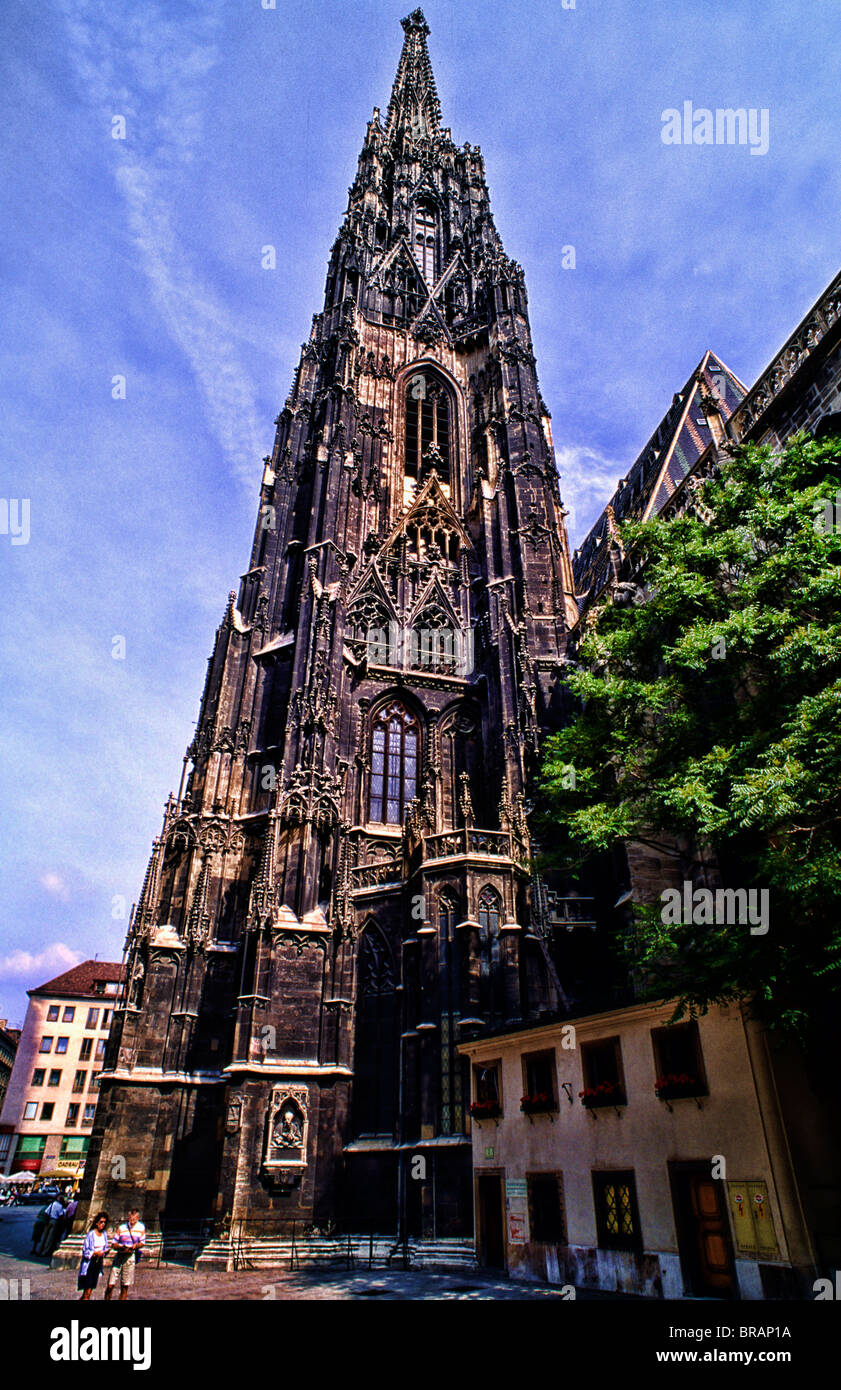 Life In Austria with famous St Stephens Cathedral on Graben Street in Vienna Austria Stock Photo