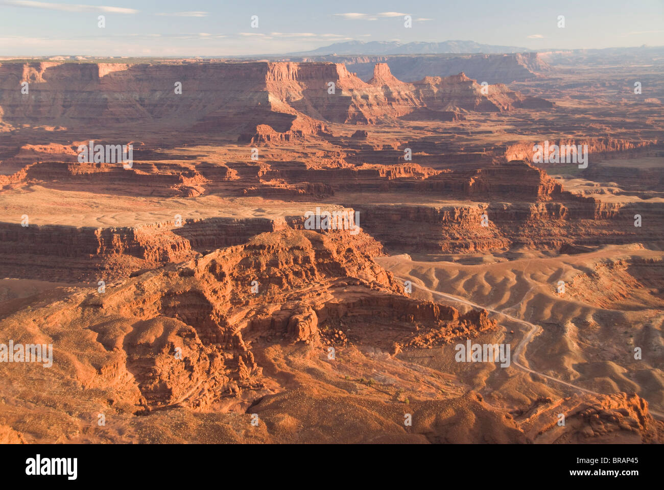 Dead Horse Point Overlook in the early morning, Dead Horse Point State Park, near Moab, Utah, United States of America Stock Photo