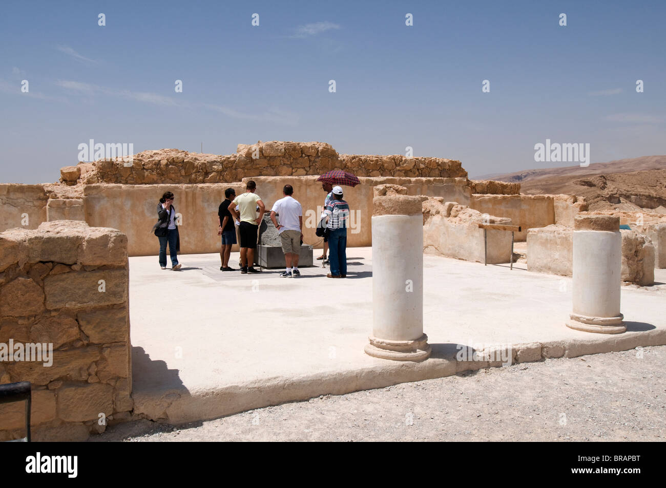 Masada Herod's Upper terrace palace Stock Photo