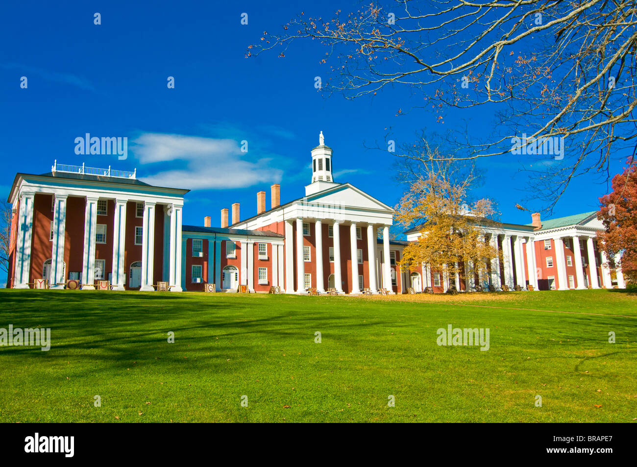 Colonial buildings, part of the Military College in Lexington, Virginia, United States of America, North America Stock Photo