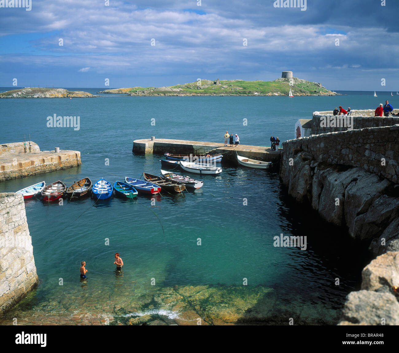 Coliemore Harbour, Co Dublin, Ireland; Dalkey Island From The Harbour ...