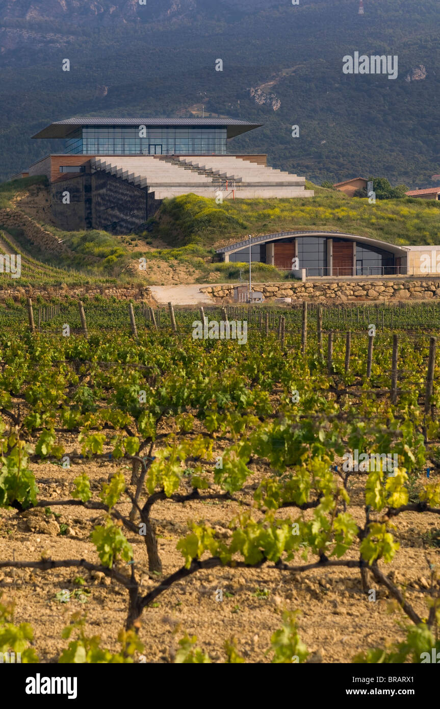 The modern architecture of Bodegas Baigorri in Rioja Alavesa region of Spain, Stock Photo
