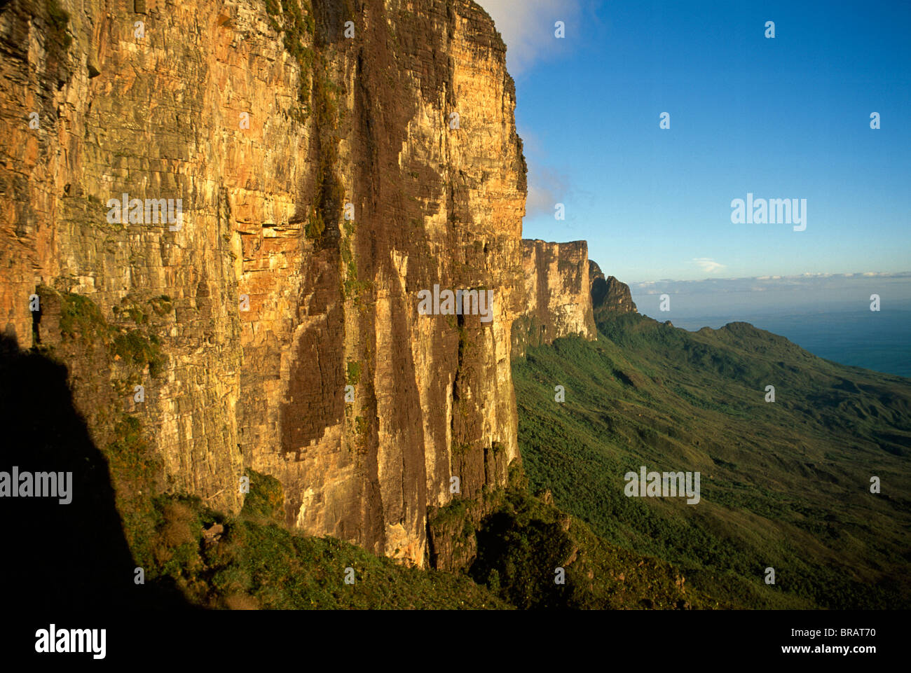 Southwestern cliff from ascent ledge, Mount Roraima (Cerro Roraima), Tepuis, Estado Bolivar, Venezuela, South America Stock Photo