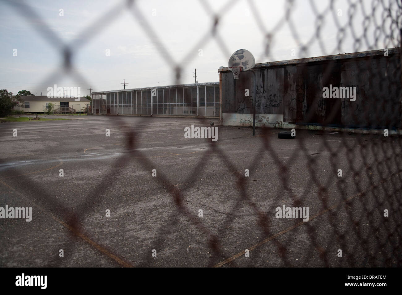 Abandoned and blighted property in New Orleans plagues large areas of the city. Stock Photo