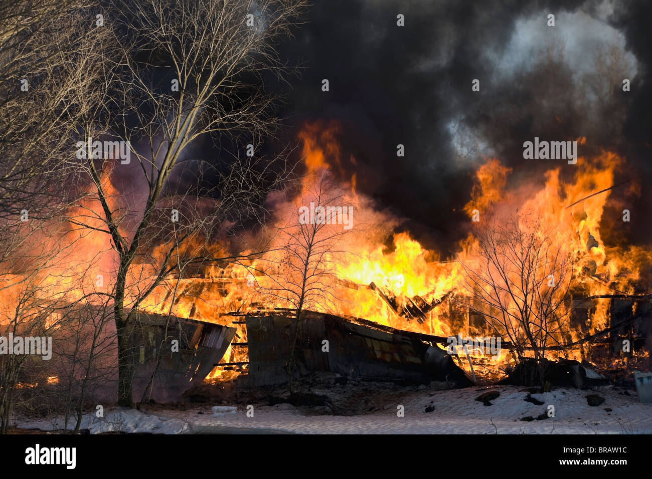 A Barn Burning Quebec City Quebec Canada Stock Photo 31586616