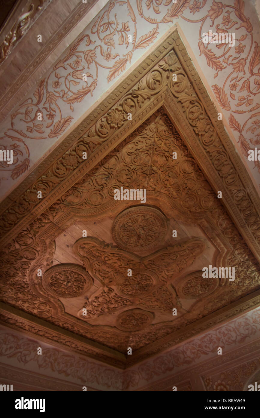 ceiling of the patwa-ki-haveli Stock Photo