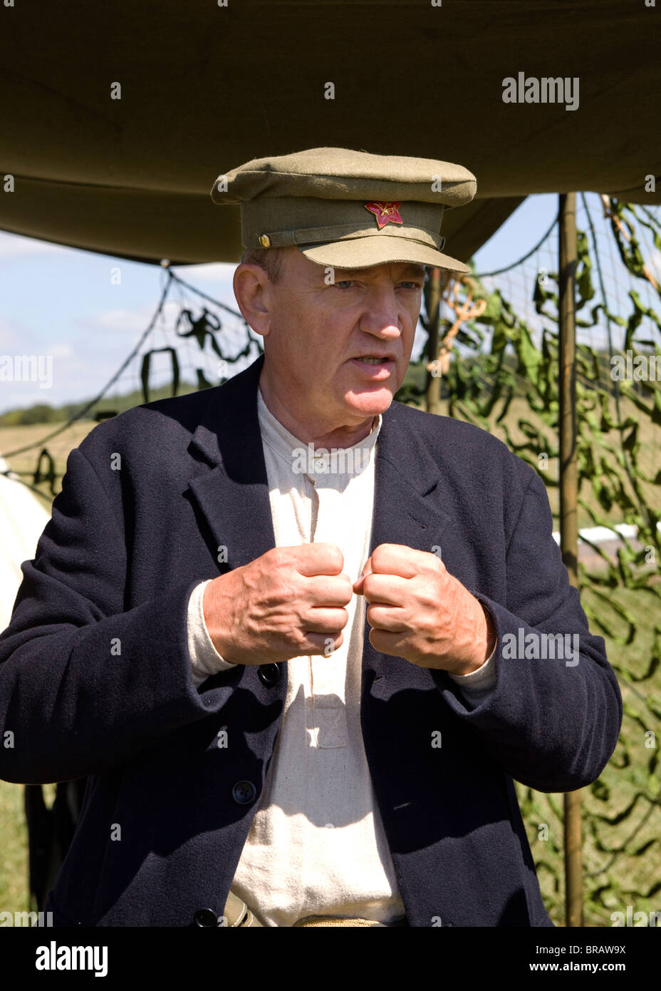 WWII era Soviet officer reenactor Stock Photo Alamy