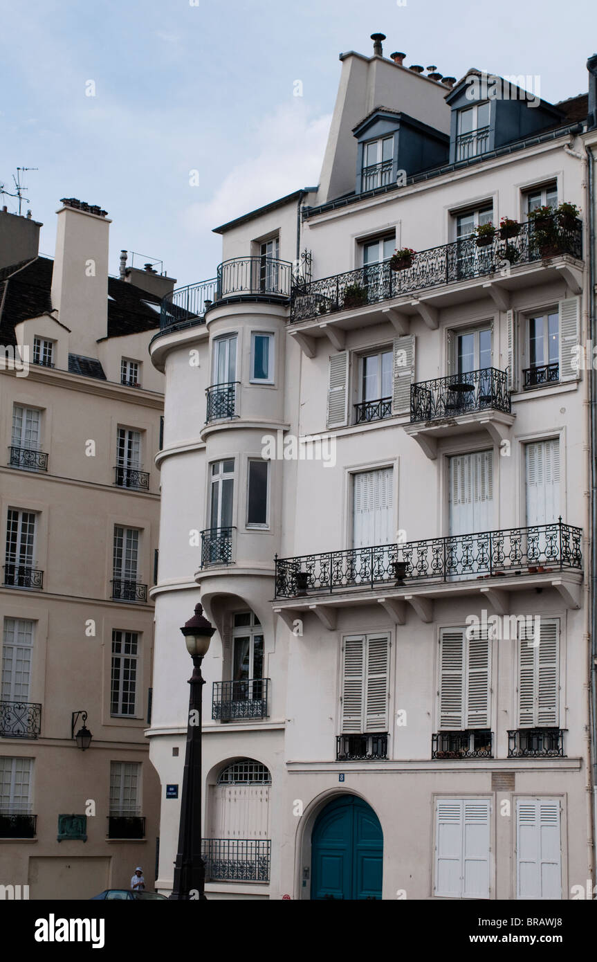 Mansion on Ile St Louis, Paris, France Stock Photo Alamy