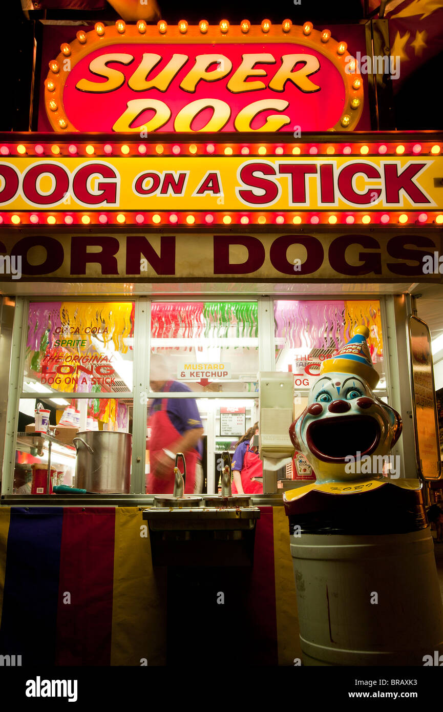CORN DOG CONCESSION STAND AND CLOWN GARBAGE CAN MINNESOTA STATE FAIR