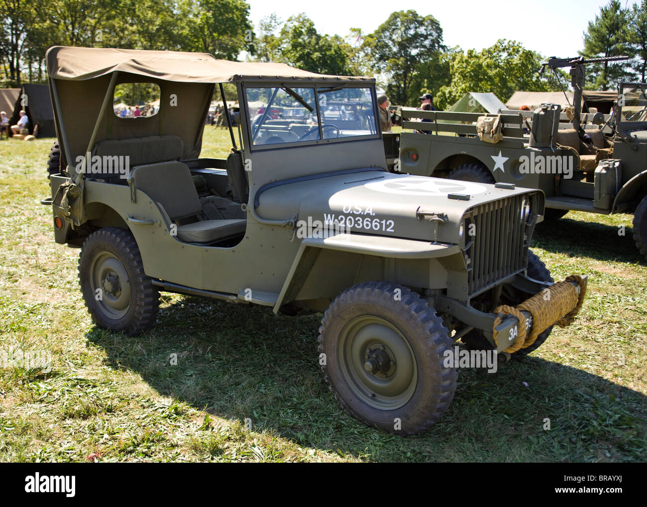 WWII era US Army Willys Jeep Stock Photo