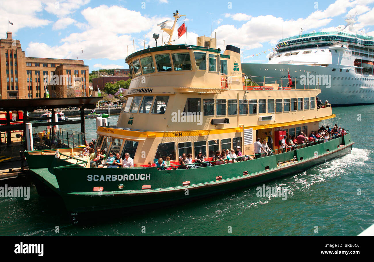 A traditional Sydney harbour ferry, NSW Australia Stock Photo