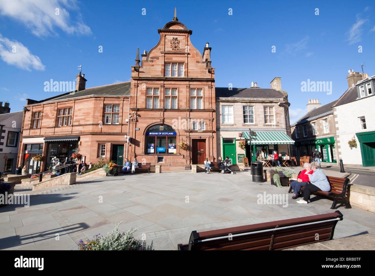 Melrose Market Square Borders Scotland Stock Photo Alamy