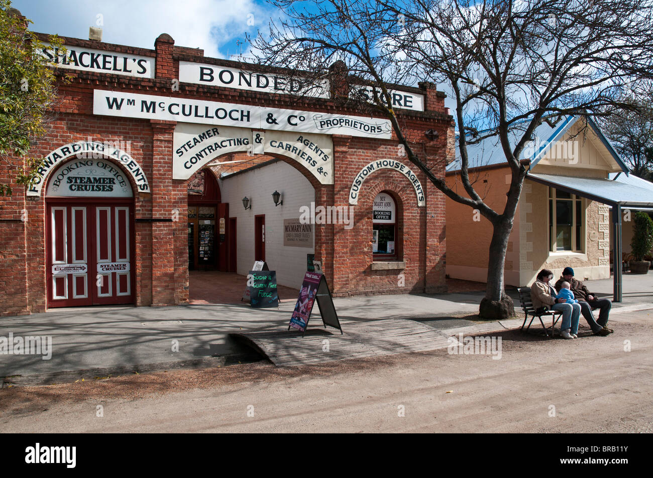 Main street of the historic Murray River port of Echuca in Victoria