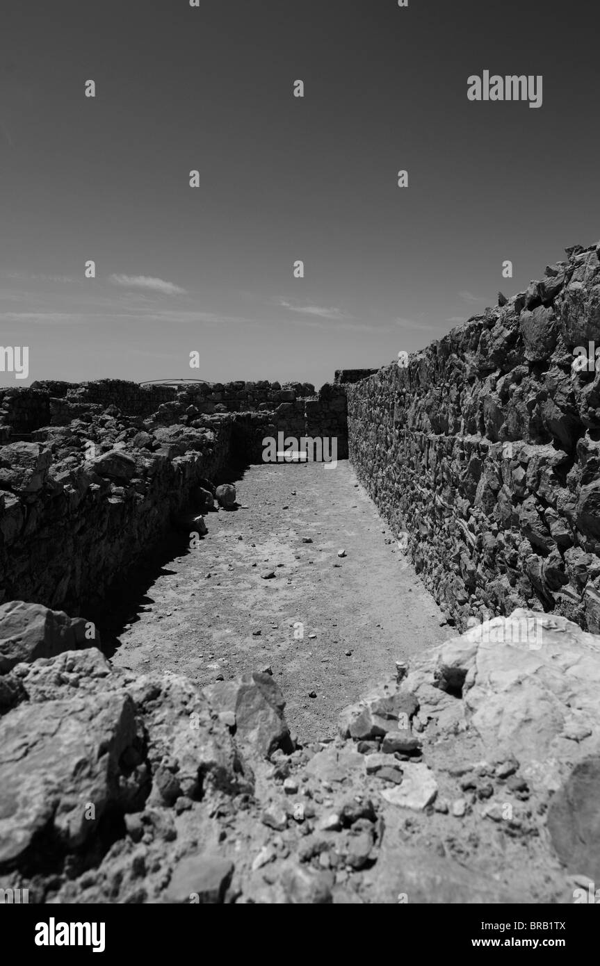 Masada store rooms Stock Photo