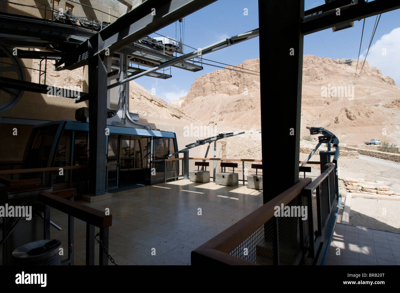 Masada ,cable car ascent Stock Photo