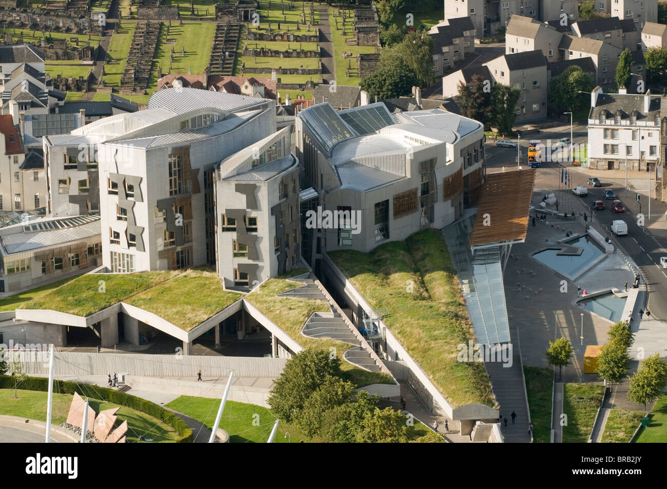 The Scottish Parliament Building at Holyrood, Edinburgh. Stock Photo