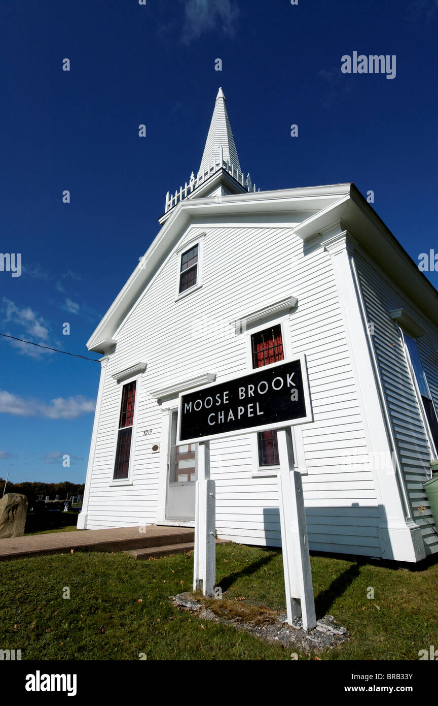 A small white church in rural Nova Scotia Stock Photo Alamy