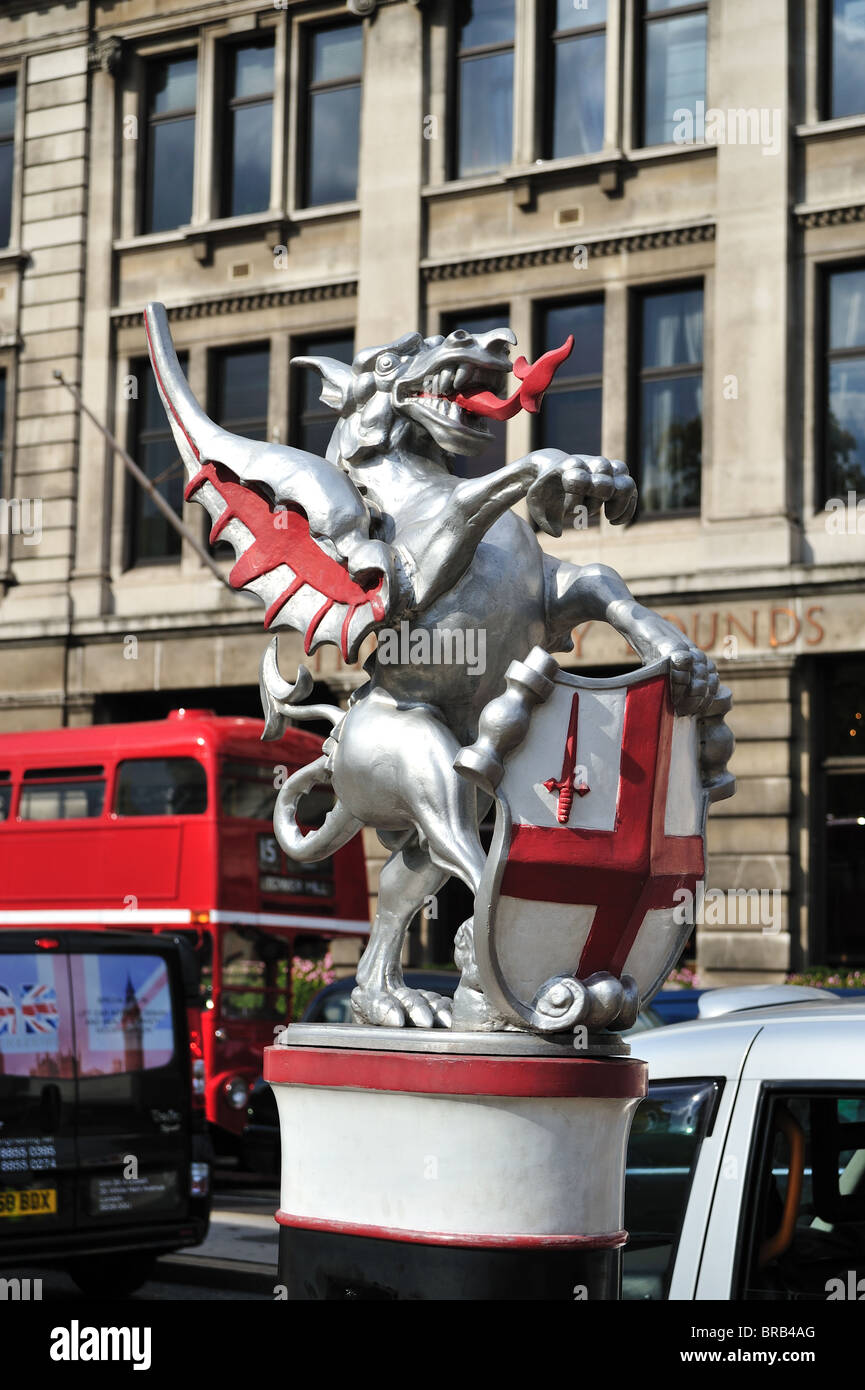 Dragon statue Tower Hill City of London Stock Photo