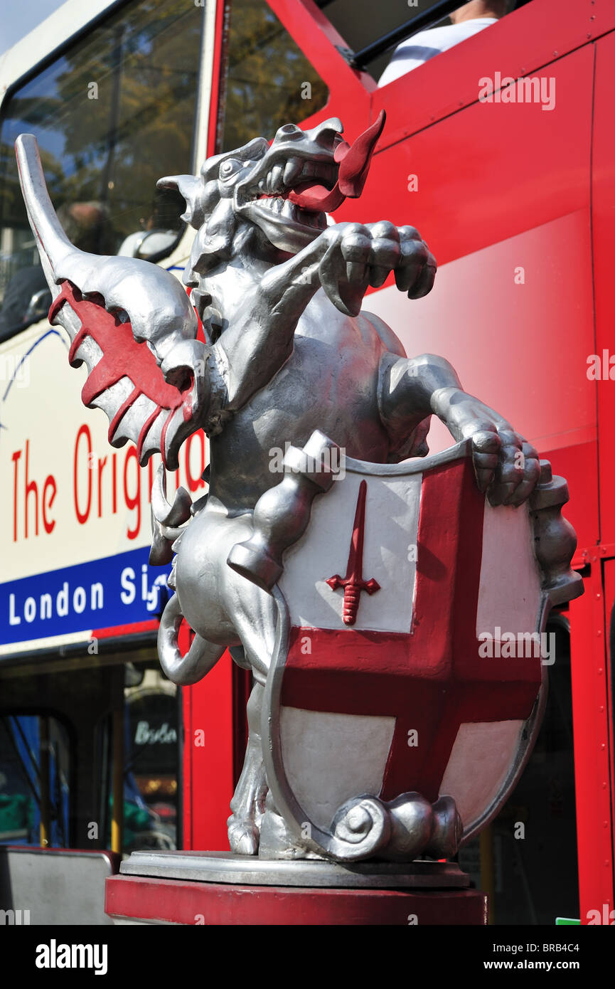 Heraldic Dragon statue Tower Hill City of London Stock Photo