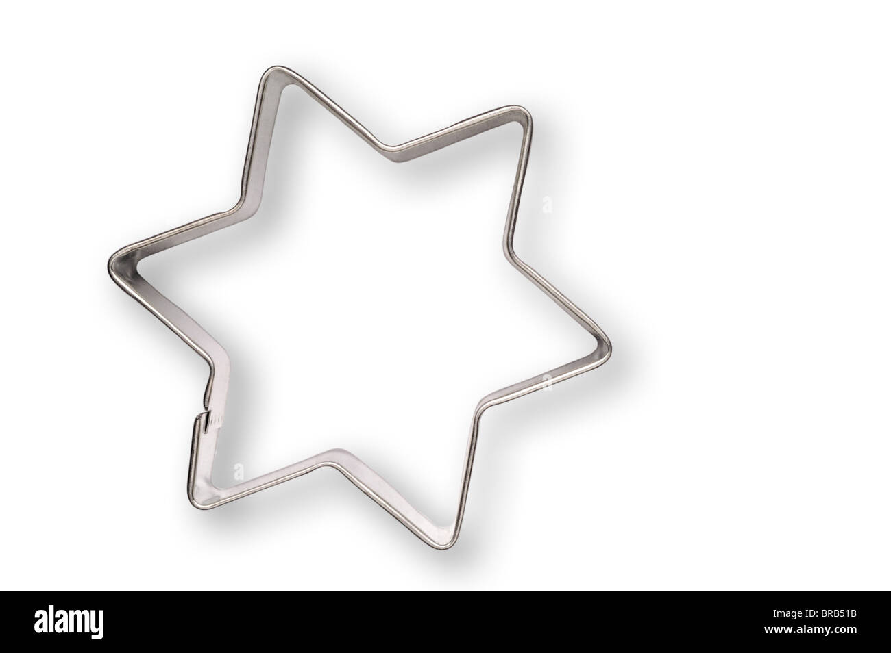 Star shaped cookie cutter with clipping path Stock Photo