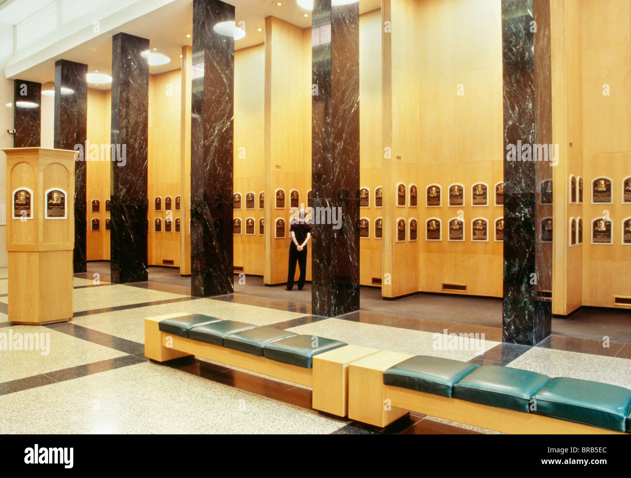 Woman Viewing Plaques, National Baseball Hall of Fame, Cooperstown, NY