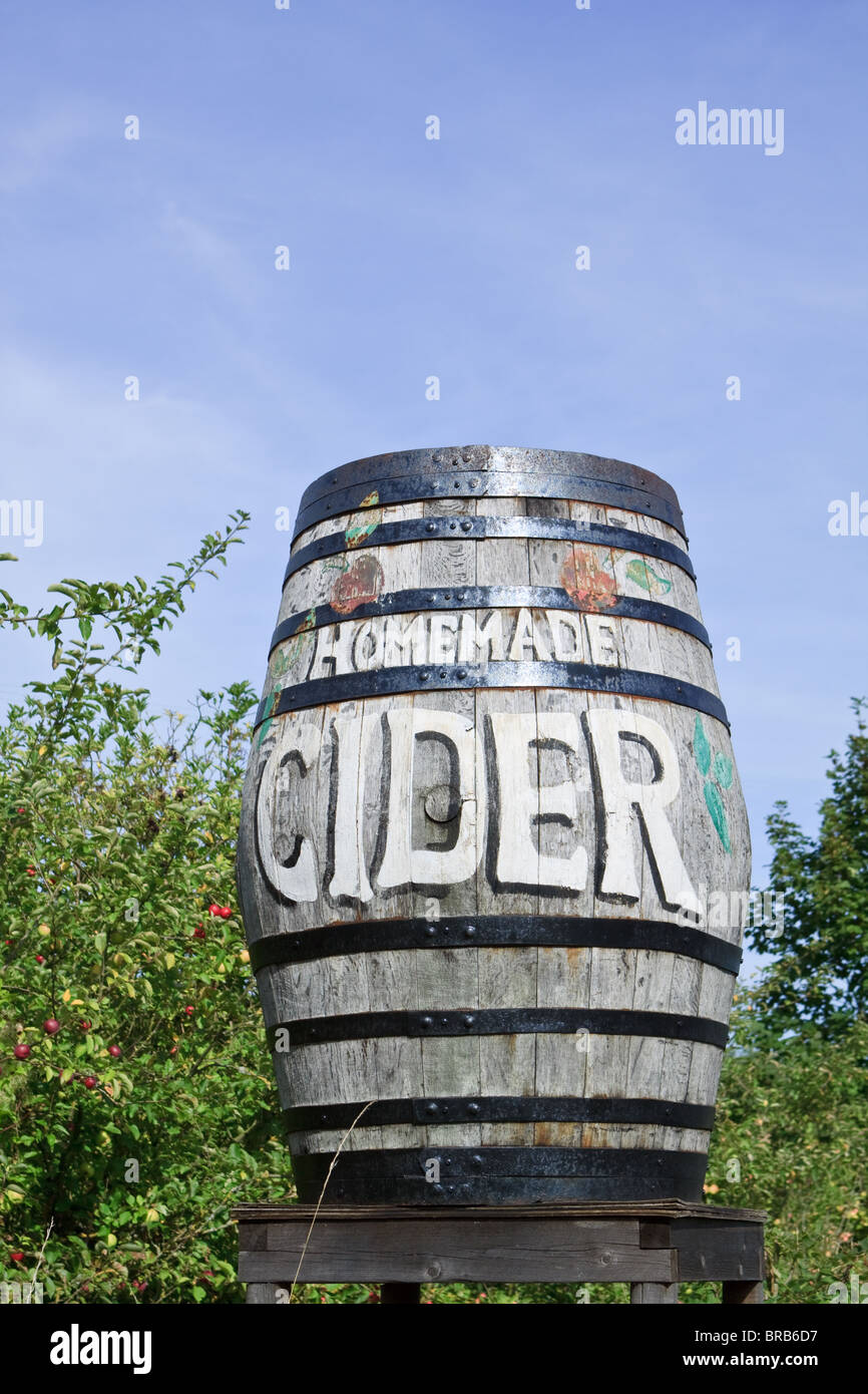Cider Barrels in Kent Stock Photo