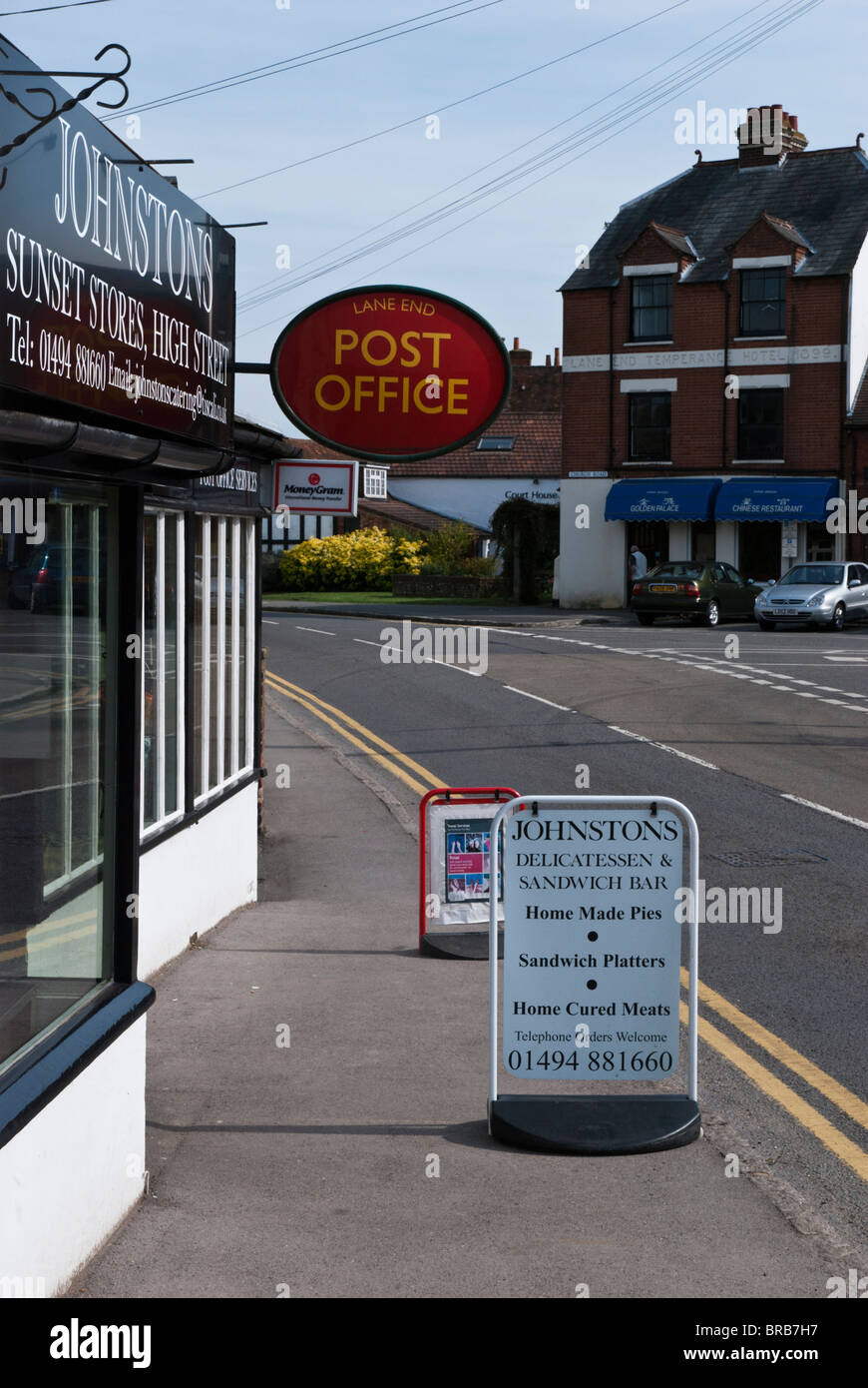 Traditional Butchers and Post Office in Lane End, Buckinghamshire Stock