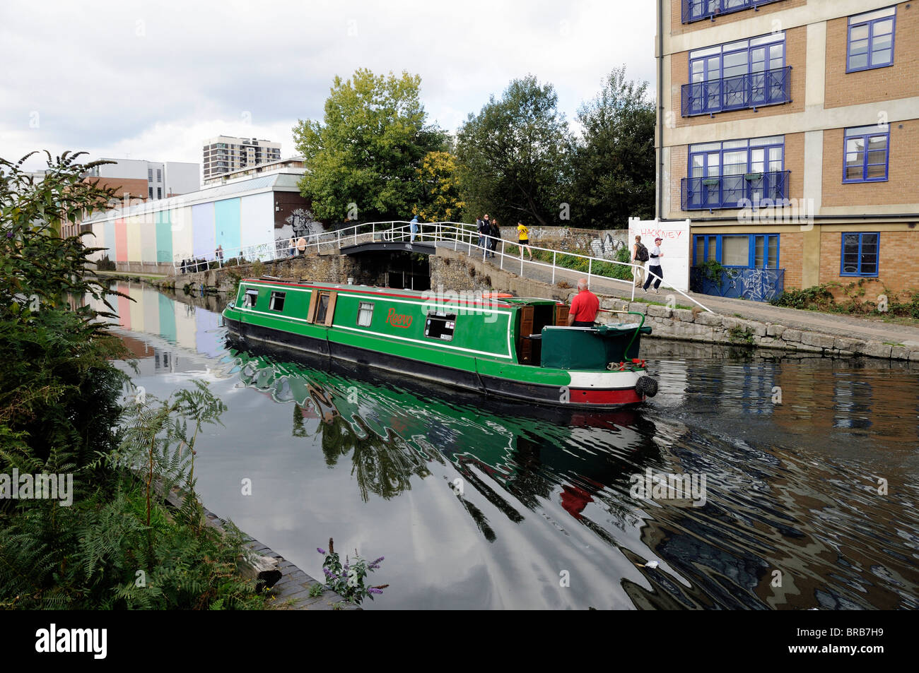 Narrowboat, Regent's Canal Hackney London England UK Stock Photo