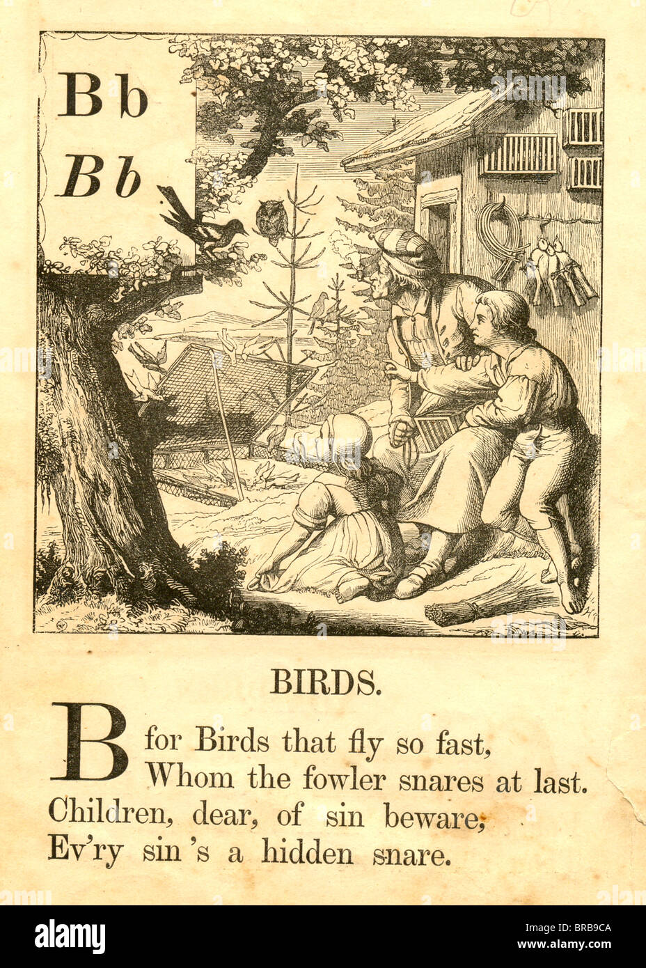 The Pretty Rhyme Alphabet for Good Children 1865 Stock Photo
