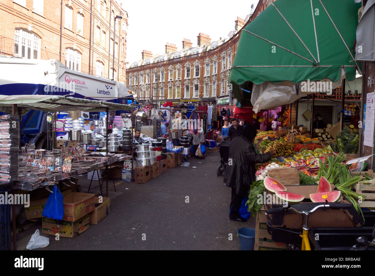united kingdom south london brixton electric avenue market Stock Photo