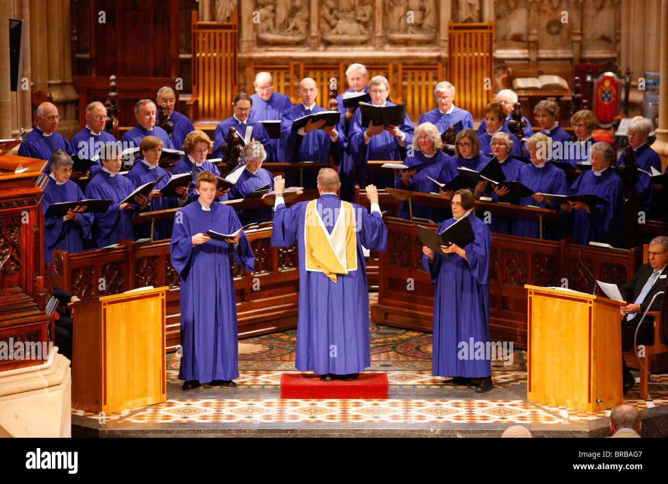 St. Andrew's cathedral choir, Sydney, New South Wales, Australia Stock