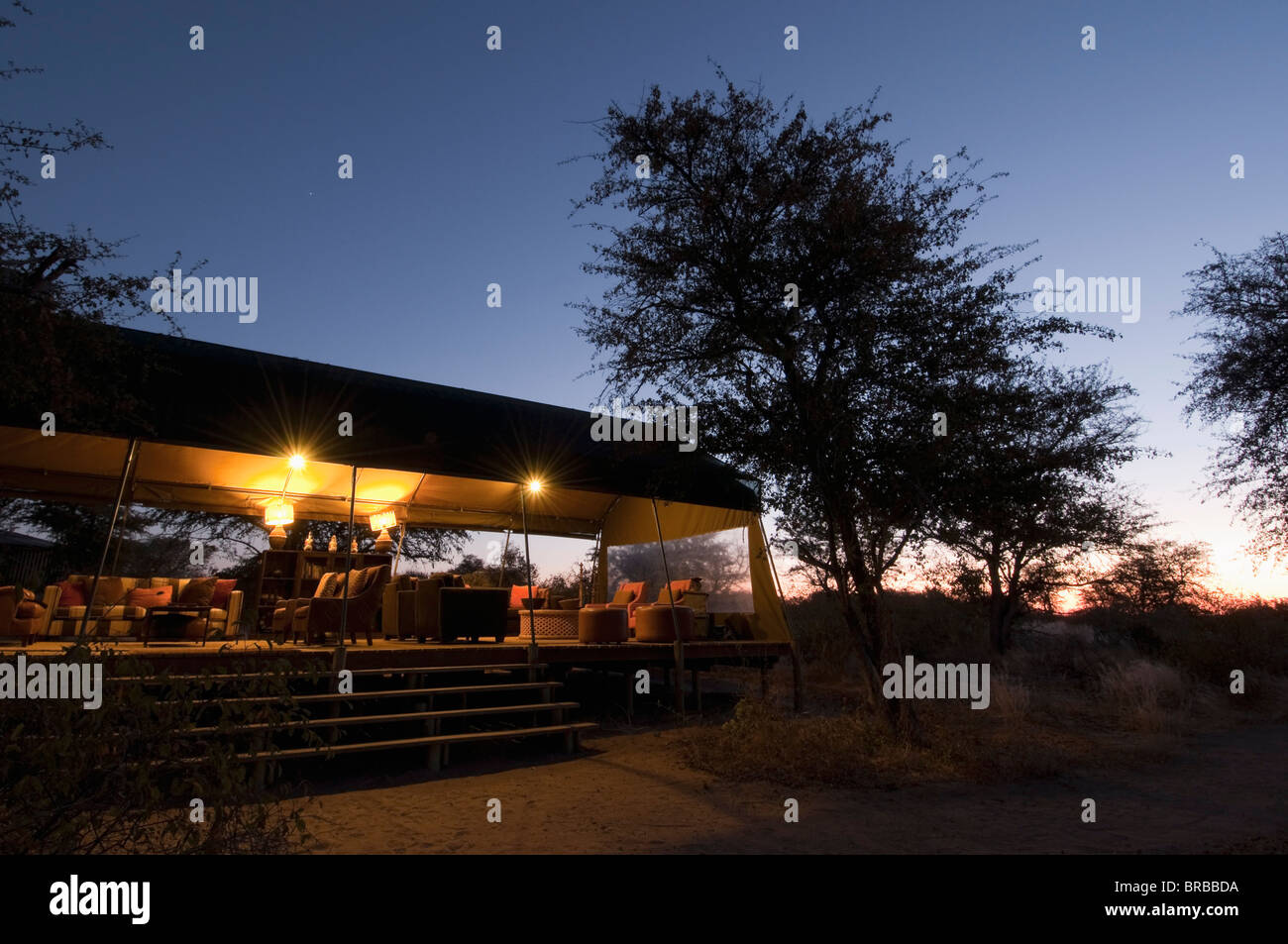 Kalahari Plains Camp, Deception Valley, Central Kalahari Game Reserve, Botswana Stock Photo Alamy