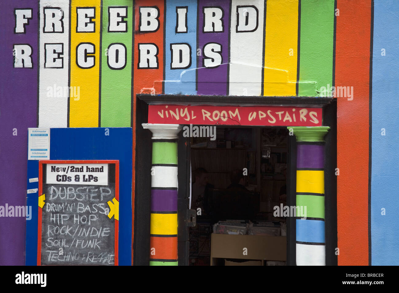 Record Store, Temple Bar, Dublin City, County Dublin, Ireland Stock