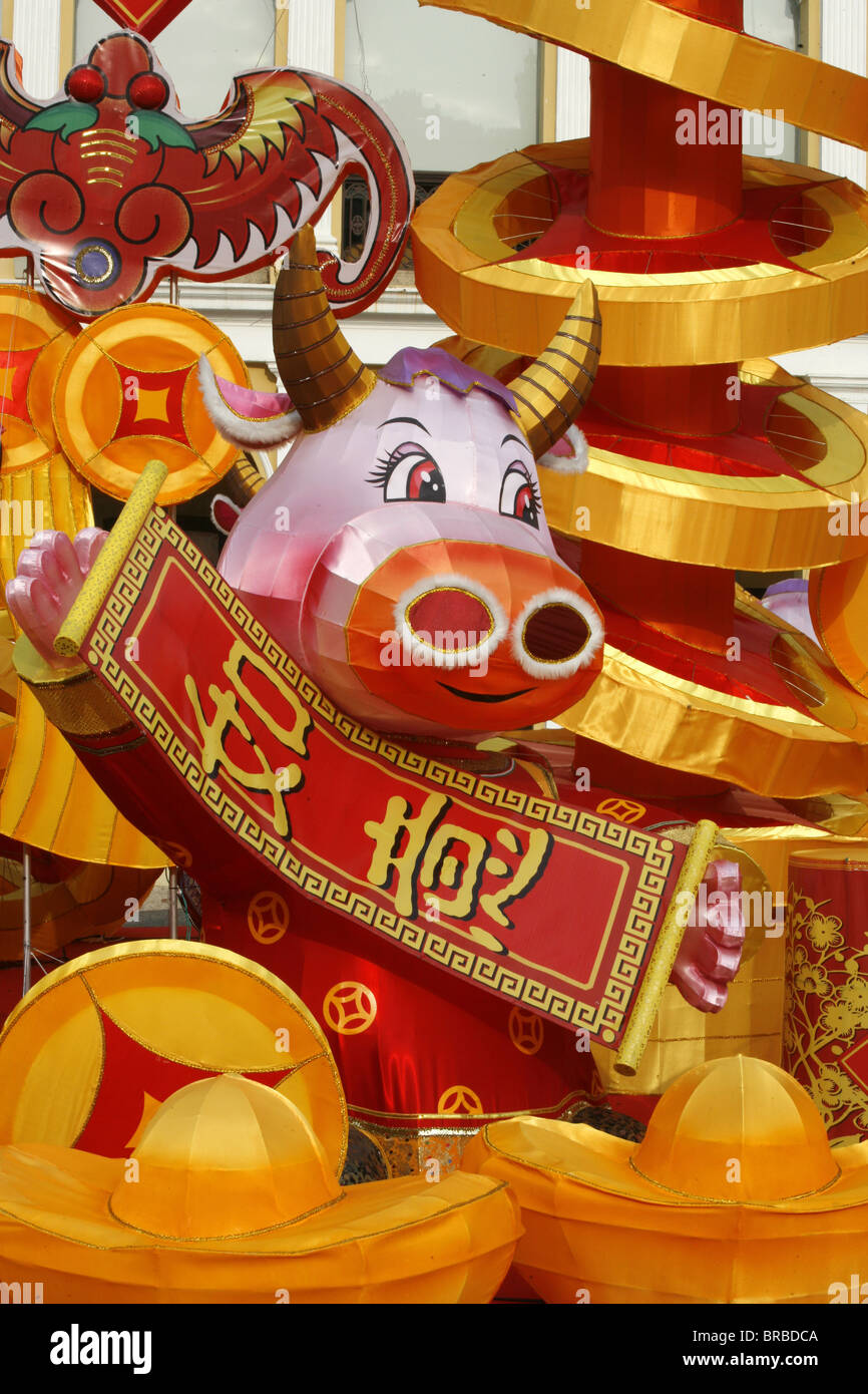 Chinese New Year float for the year of the buffalo, Macao, China Stock  Photo - Alamy