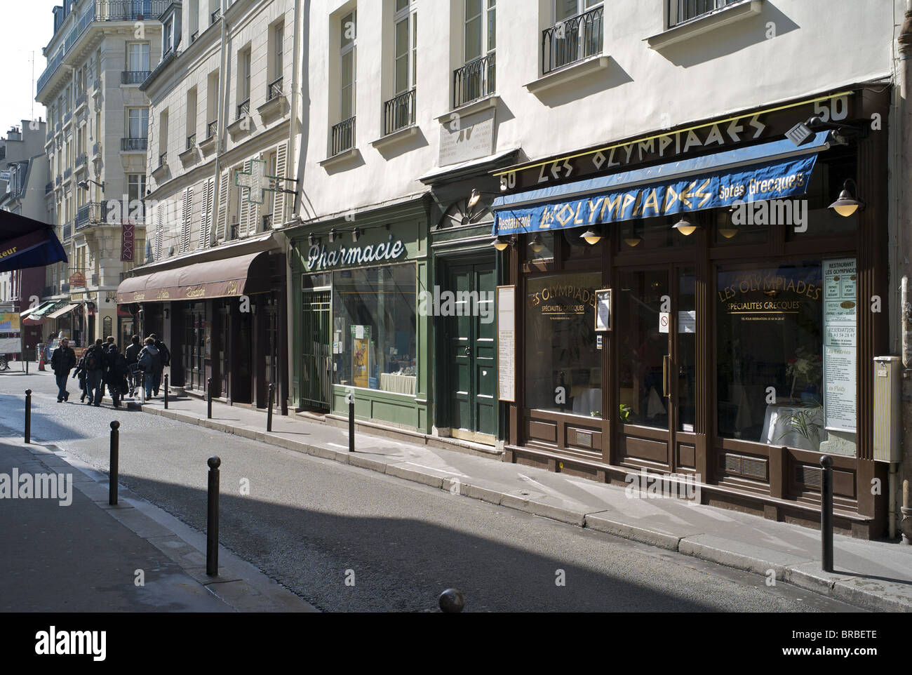 Rue Mouffetard, Latin Quarter, Paris, France Stock Photo