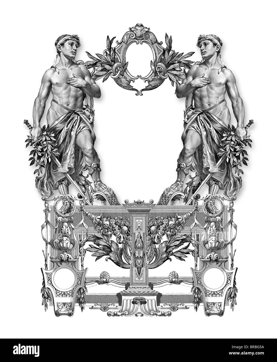 Two Frame Man Victorian frame vintage illustration man Black and White Stock Photos ...