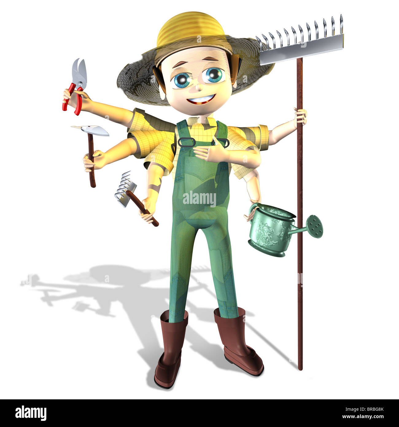 Male farmer working in Cut Out Stock Images & Pictures - Alamy