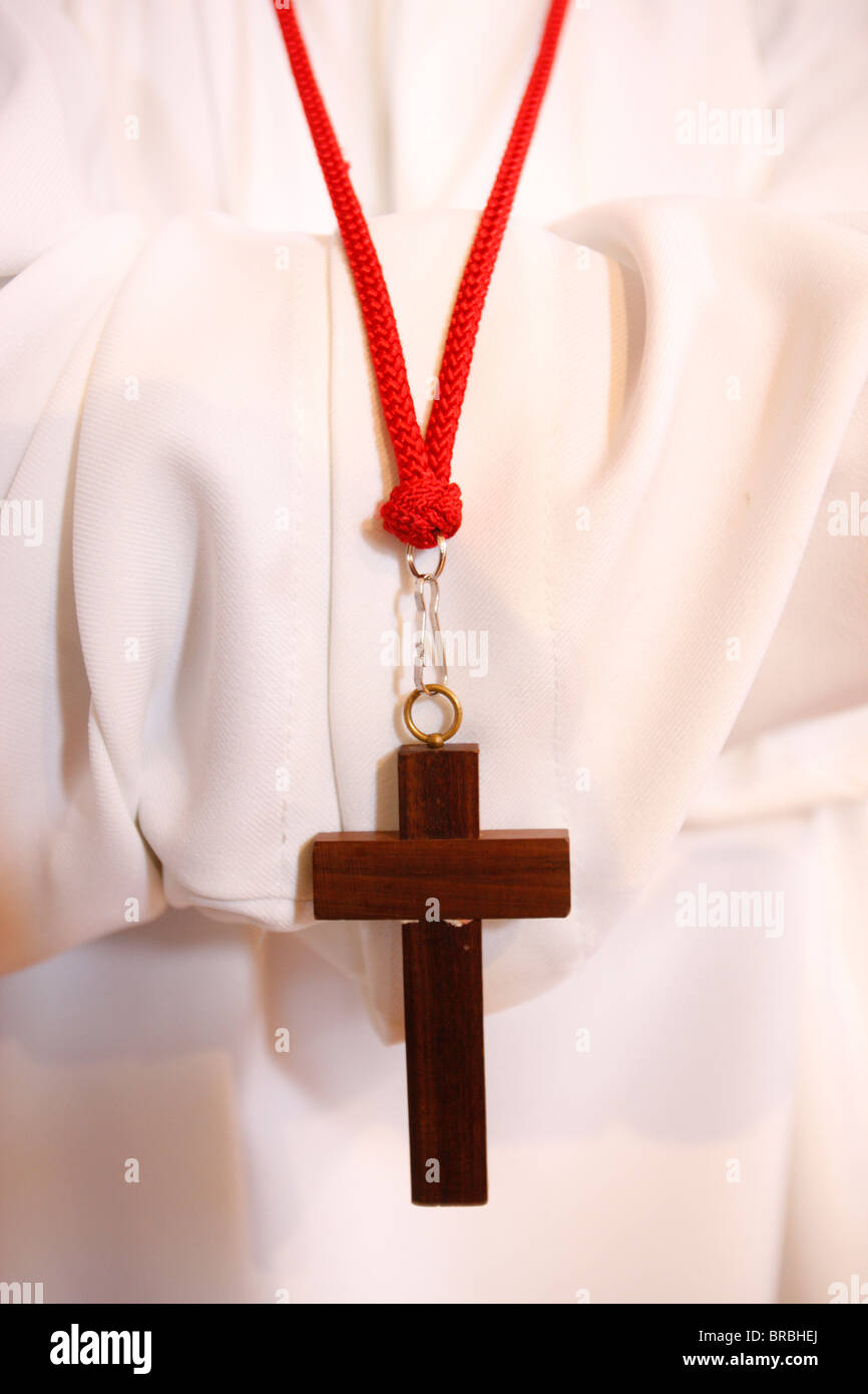 Altar boy, Saint Nicolas de Veroce, Haute Savoie, France Stock Photo