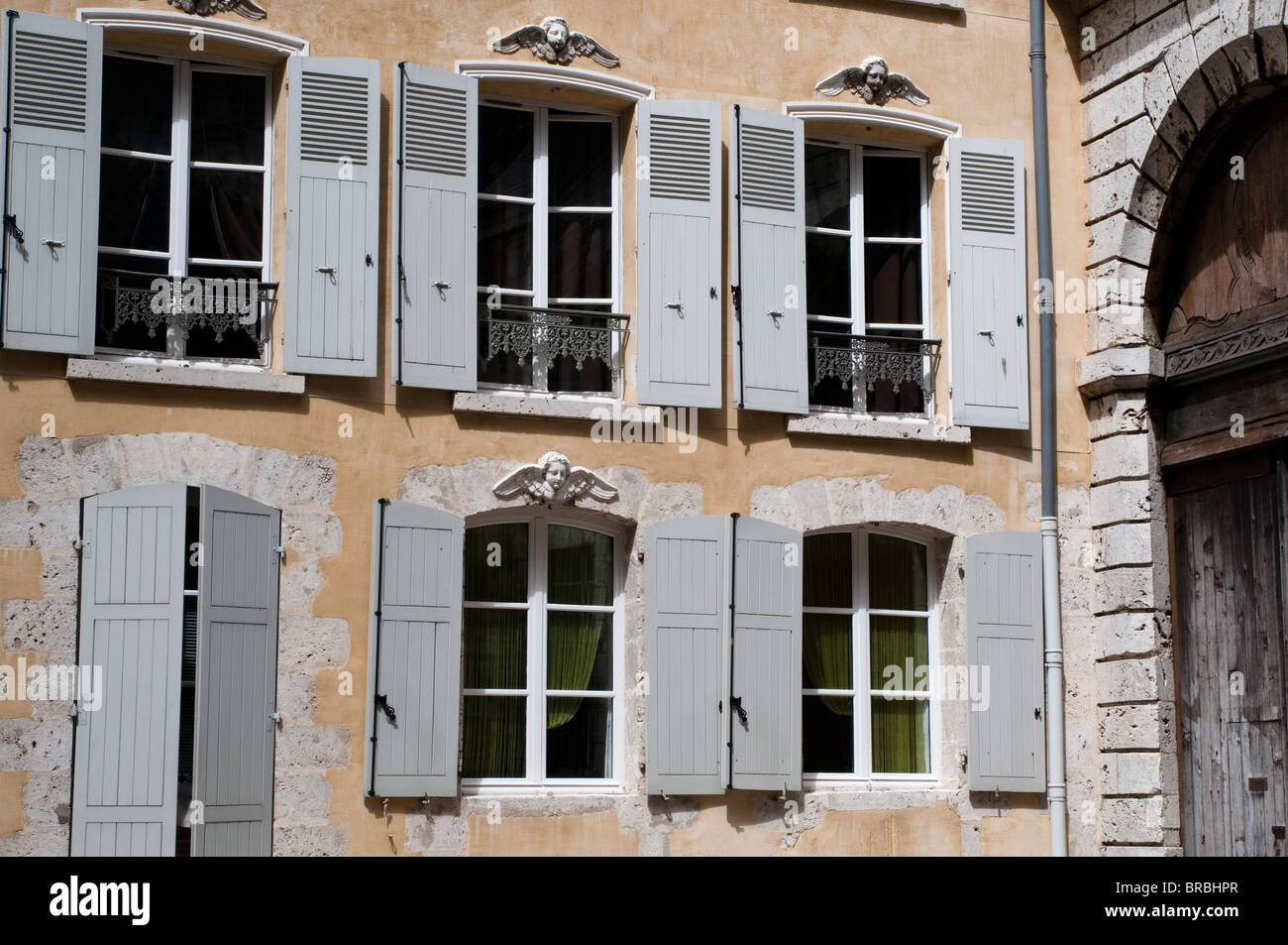 Old house with window shutters hires stock photography and images Alamy