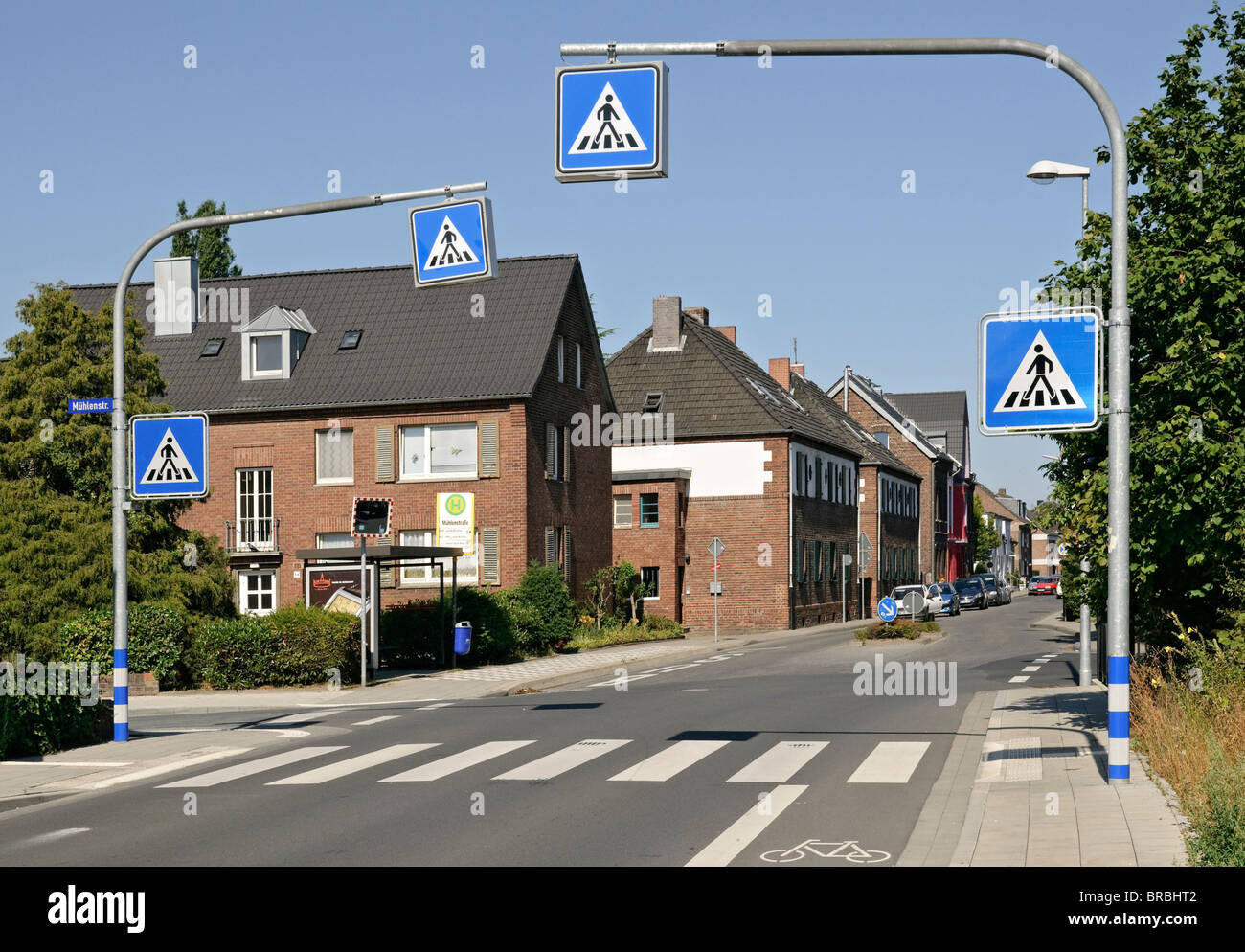 Pedestrian crossing in small town in Germany Stock Photo 31602930 Alamy