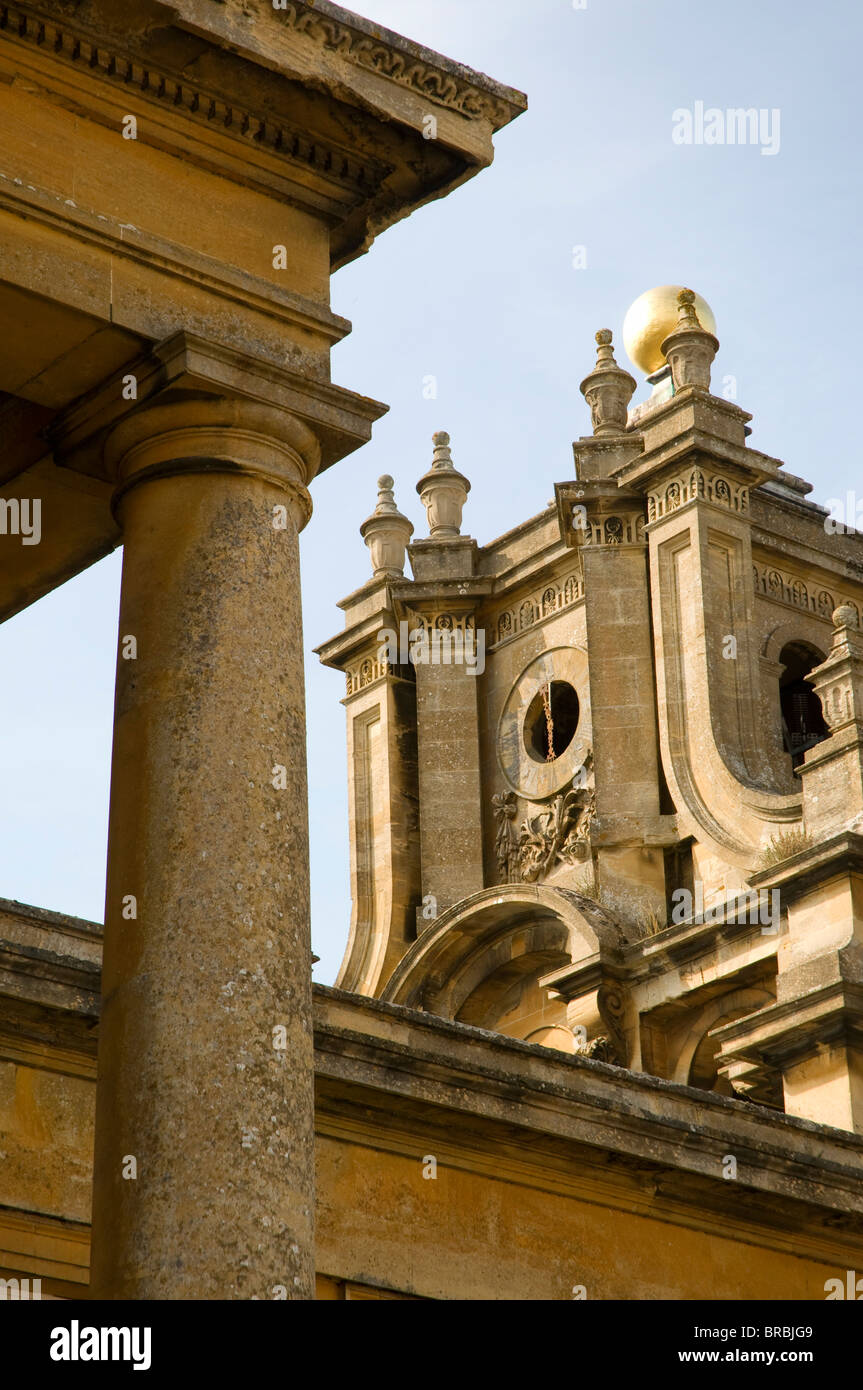 detail of the architecture at Blenheim Palace in Woodstock. Stock Photo