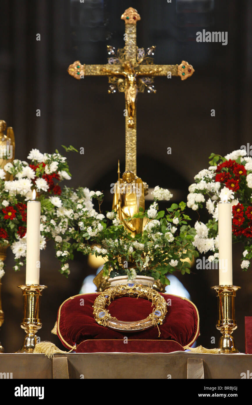 Crown of Thorns, one of Christ's Passion relics, Notre Dame Cathedral