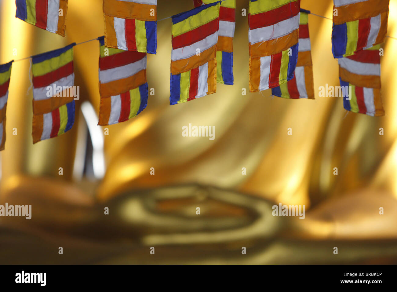 Buddhist flags, Paris, France Stock Photo