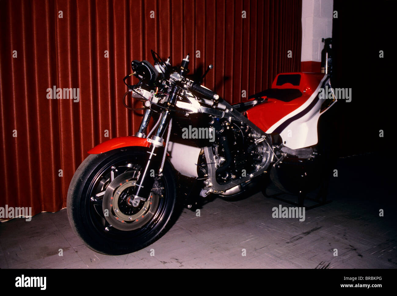 Motorcycle frame stripped down Stock Photo