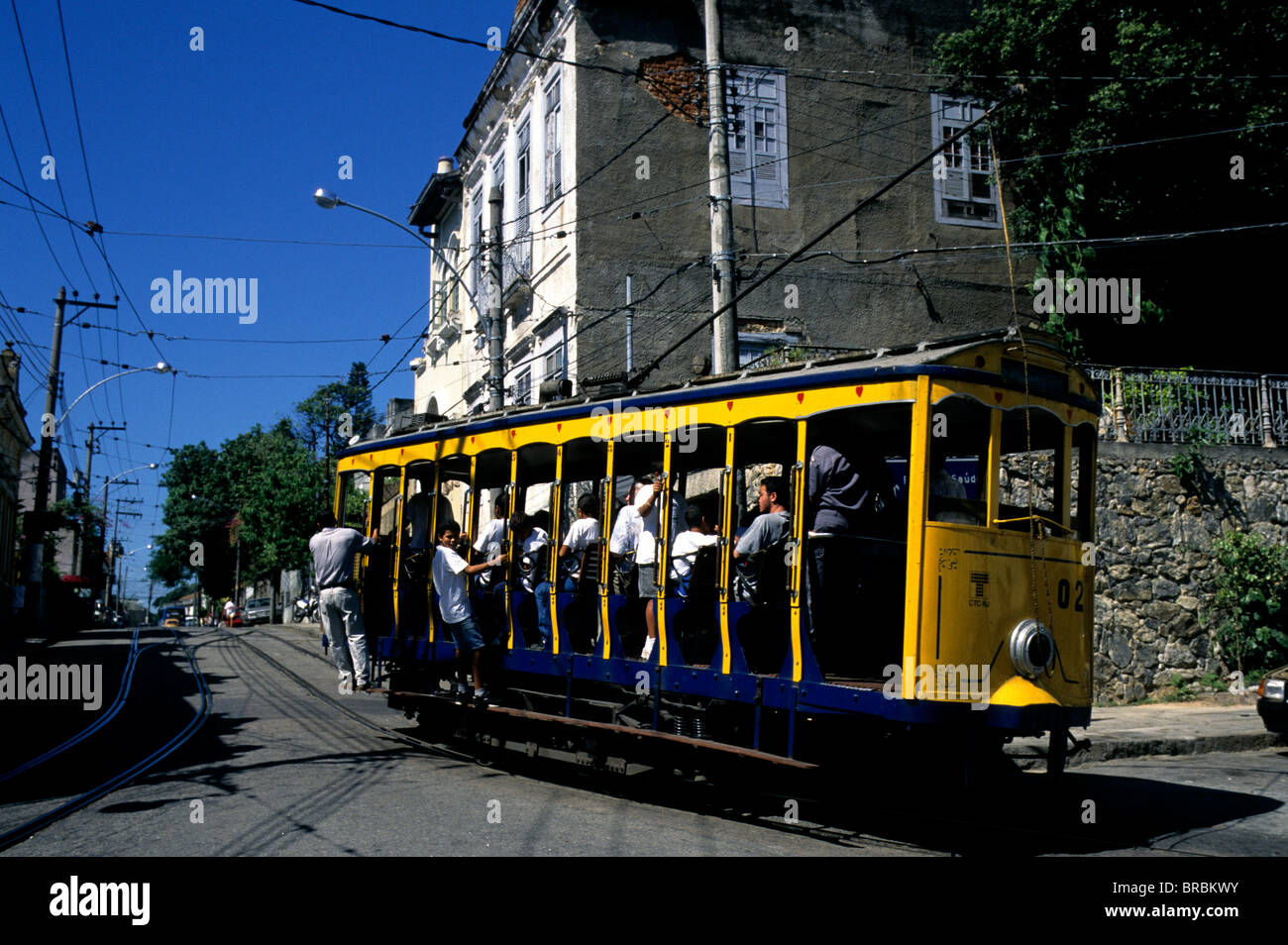 The Santa Teresa tram in Rio de Janeiro, Brazil Stock Photo