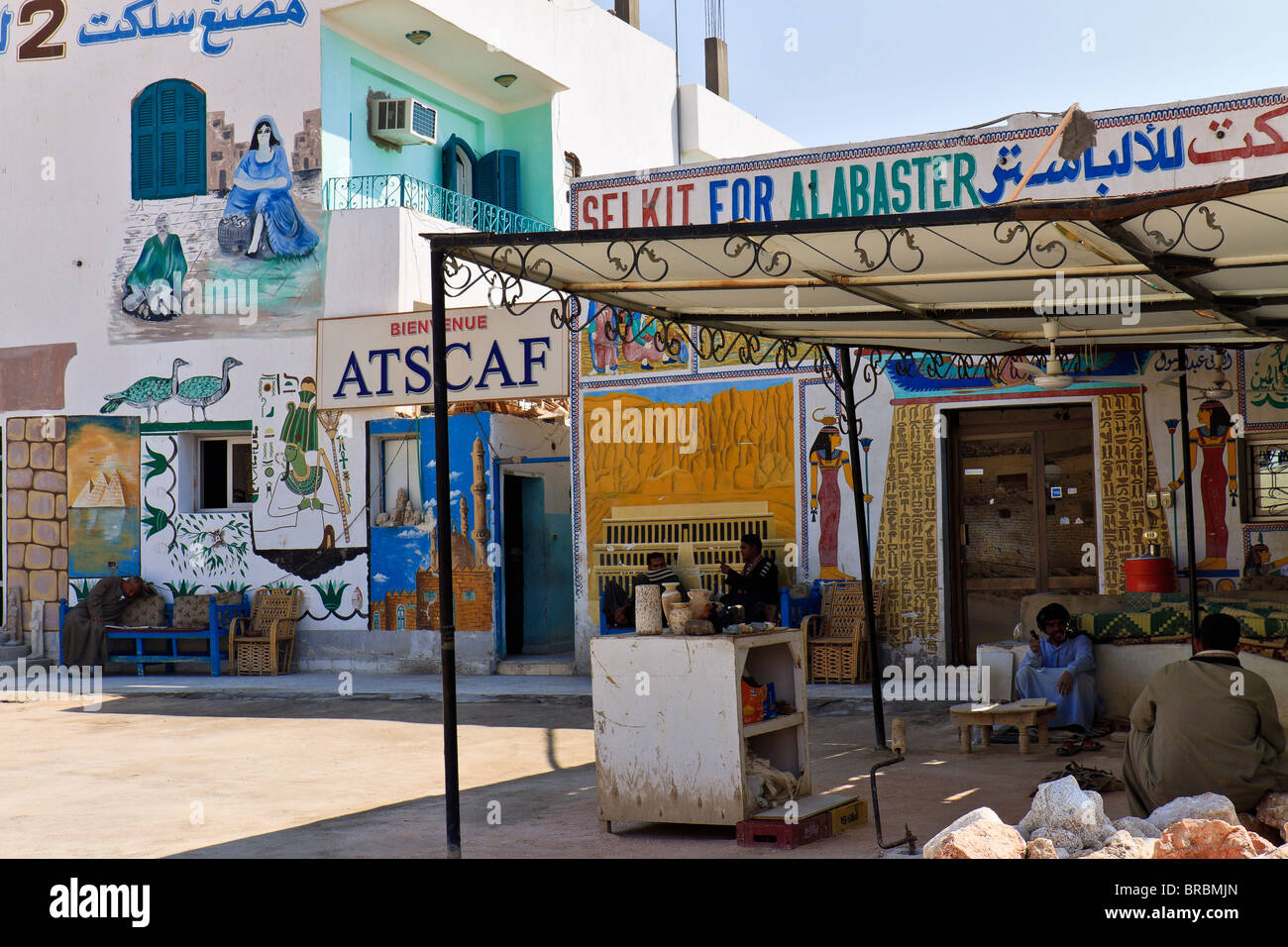 Egypt Luxor Alabaster Factory Stock Photo Alamy