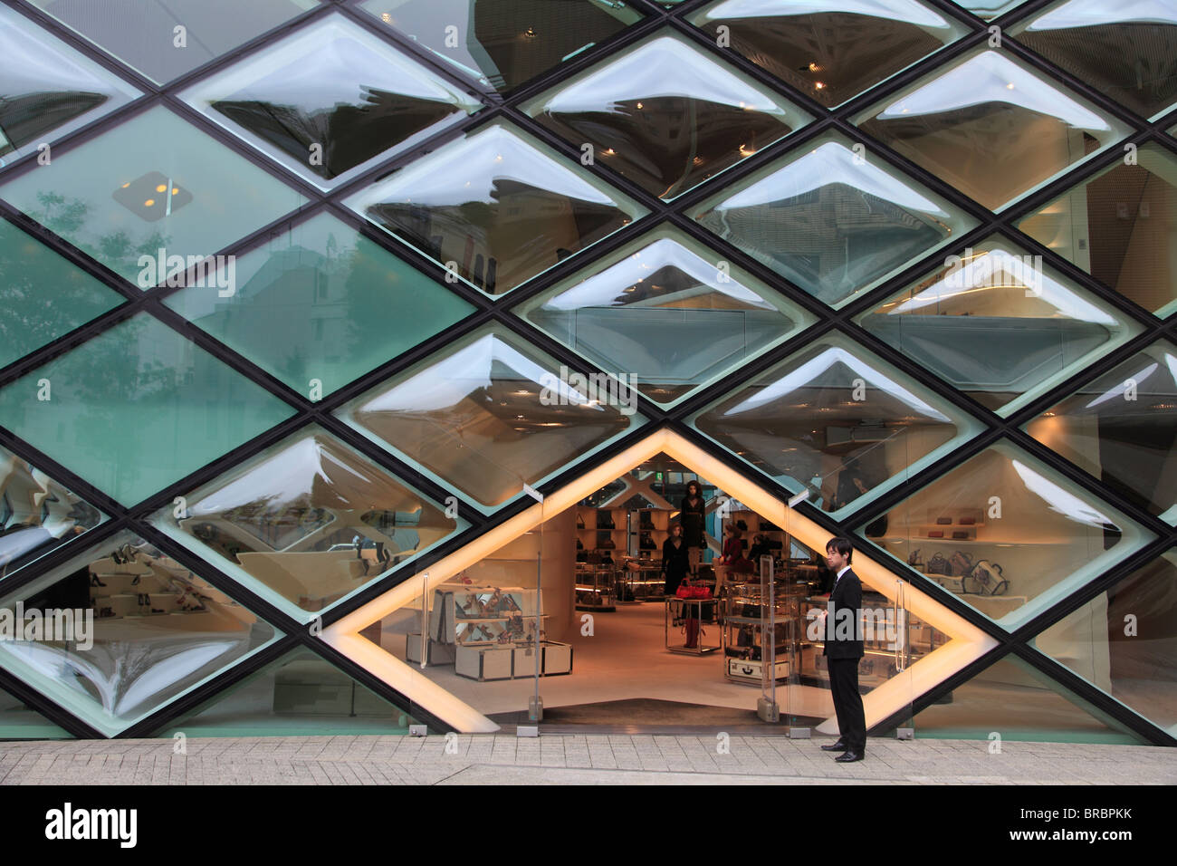 Prada building, designed by architects Herzog de Meuron, Aoyama, upscale  fashion shopping district, Tokyo, Japan Stock Photo - Alamy