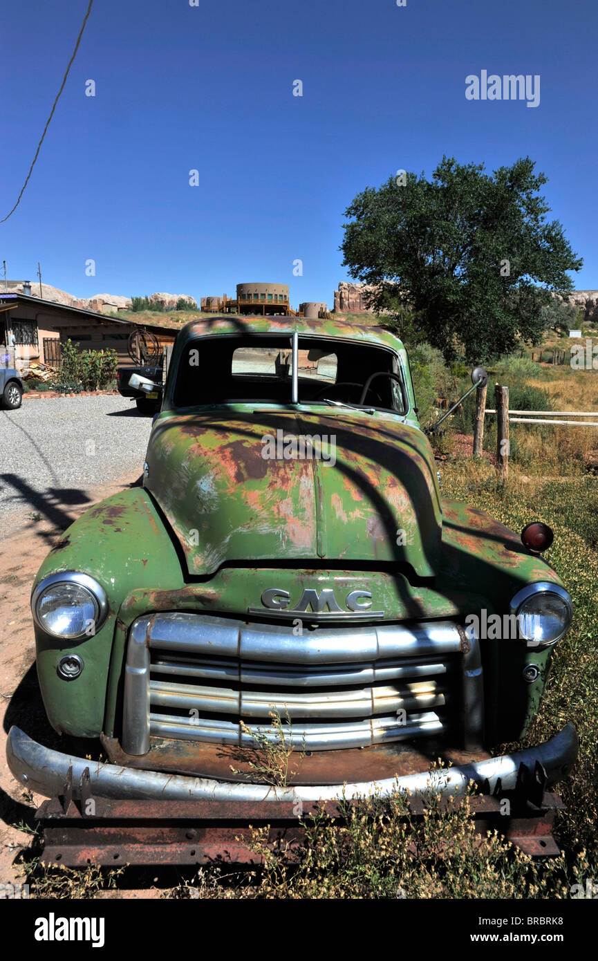 Abandoned fifties GMC pick-up truck Bluff Arizona Stock Photo